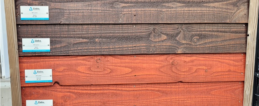 Verschillende kleuren beits voor douglas hout