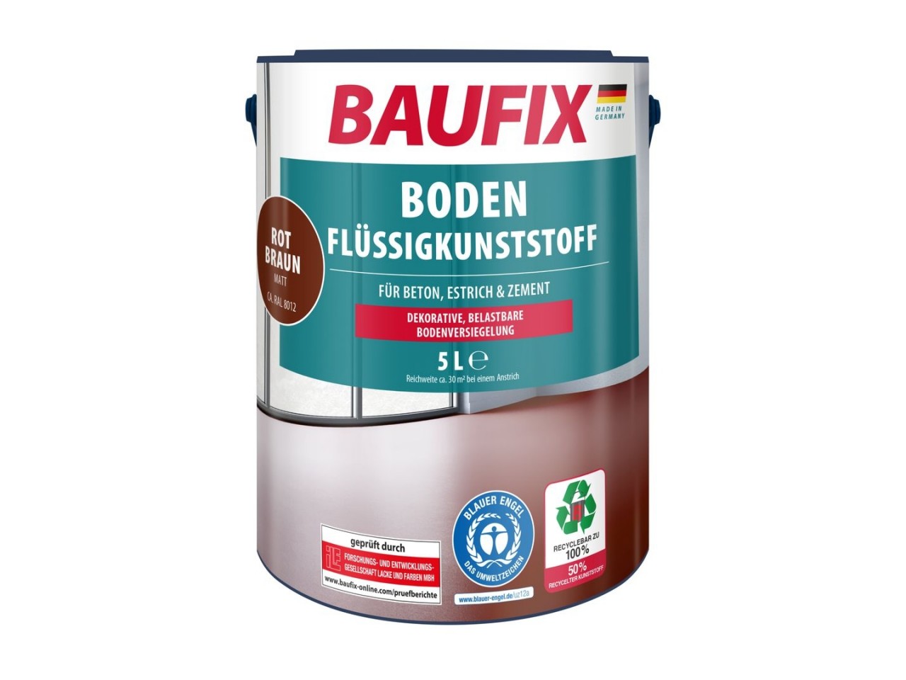 Betonvloer verf roodbruin 5 Liter