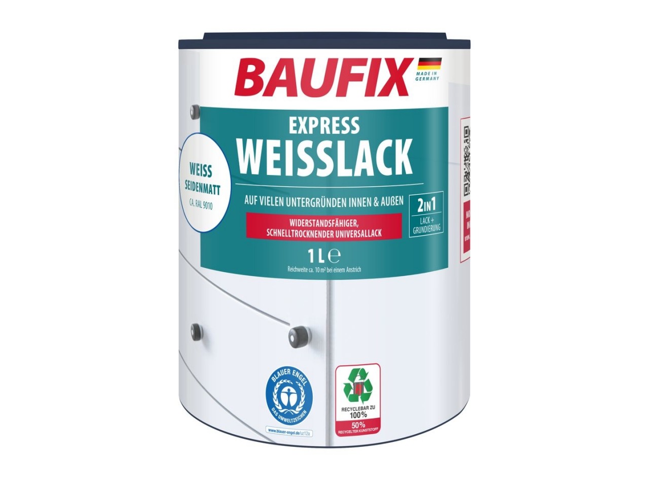 Express Witte lak Zijdemat wit 1 Liter