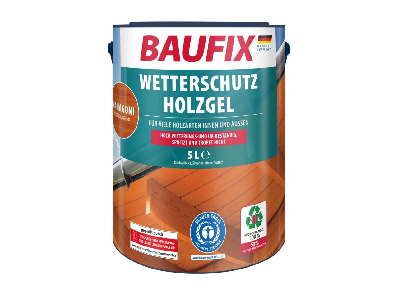 Houtbeschermende Gel- Beits mahonie 5 Liter