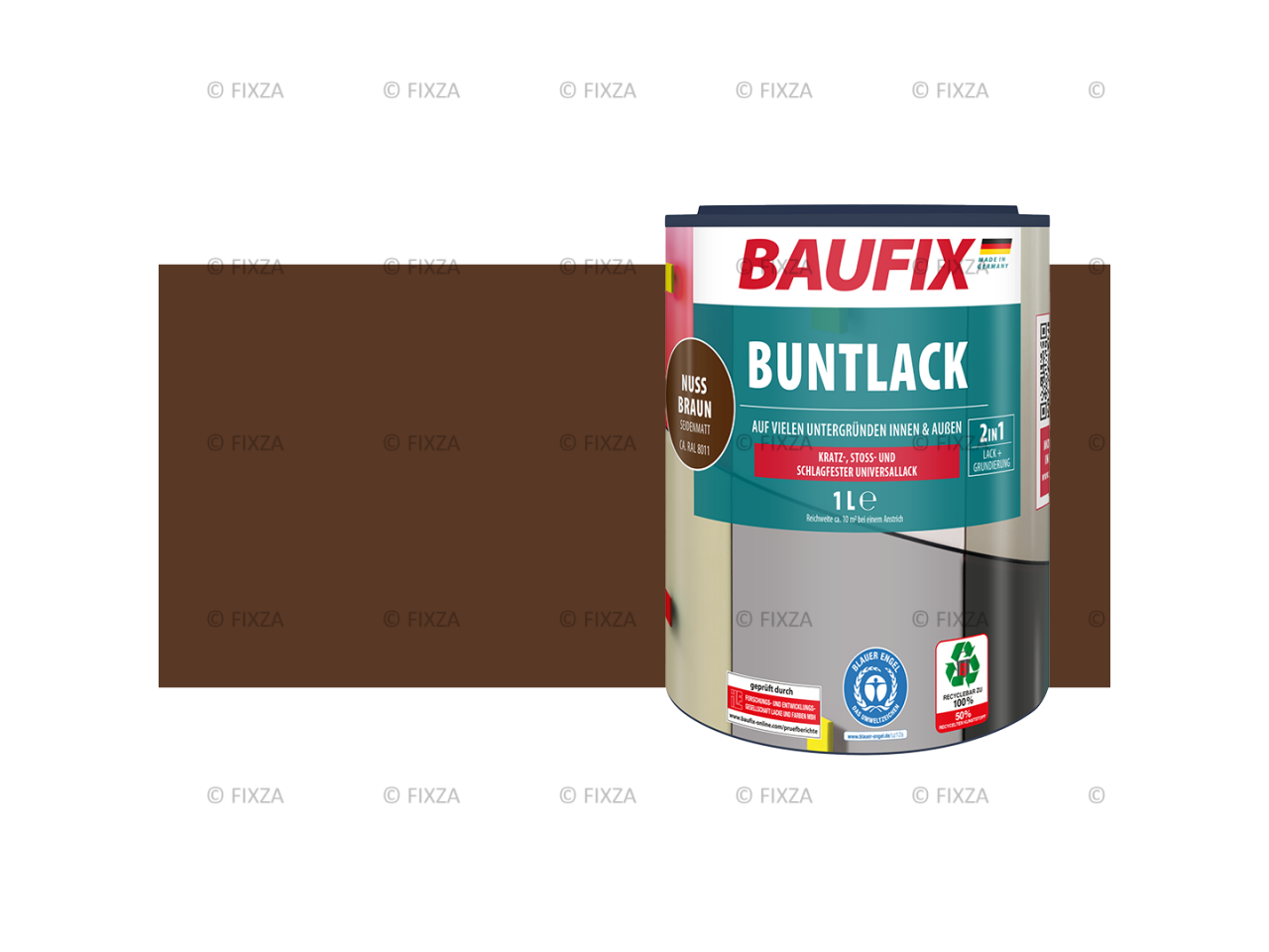 Multi- Lakverf notenbruin 1 Liter