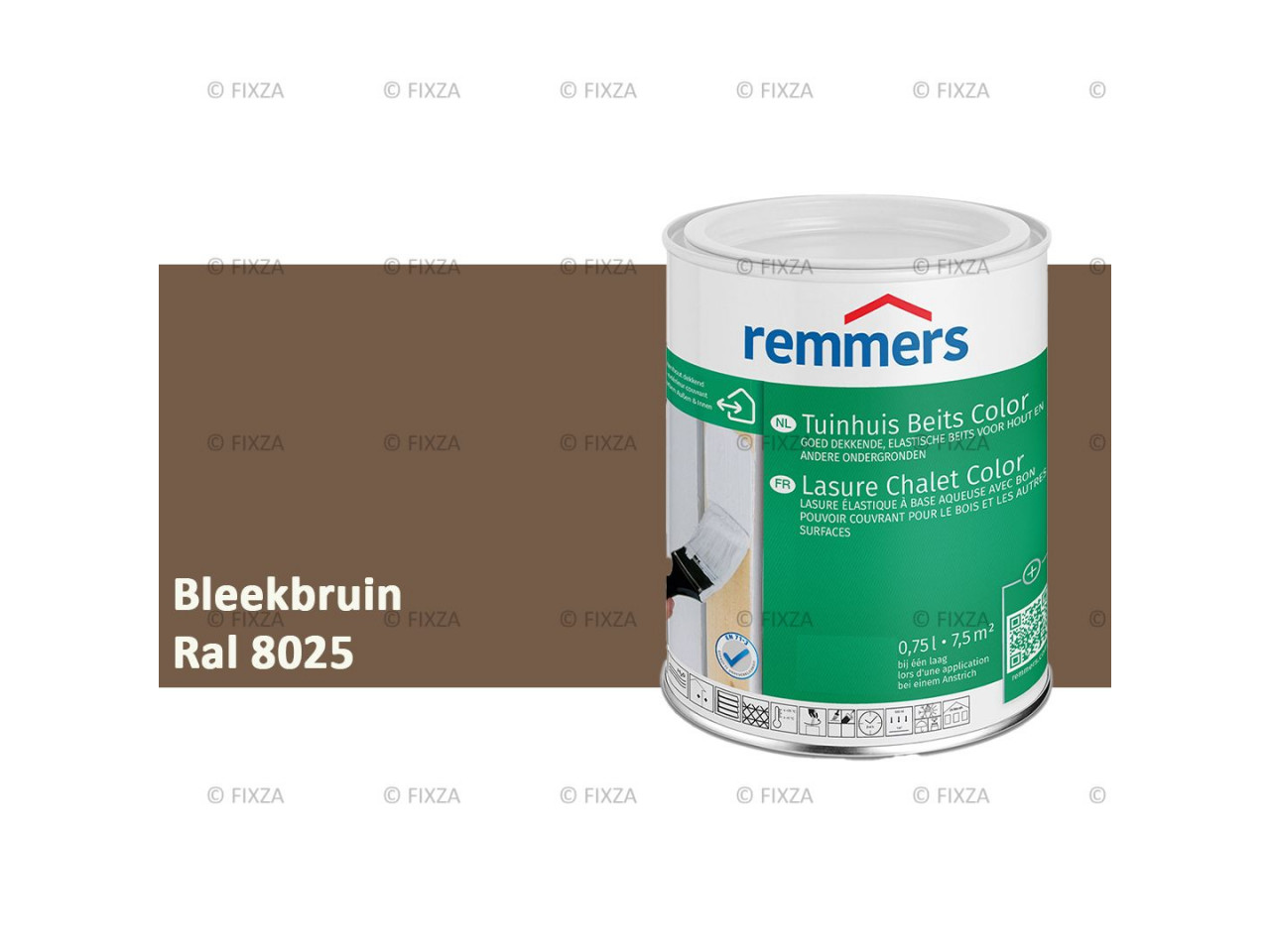 fixza-remmers-tuinhuis-beits-color-ral-8025-bleekbruin-0,75liter