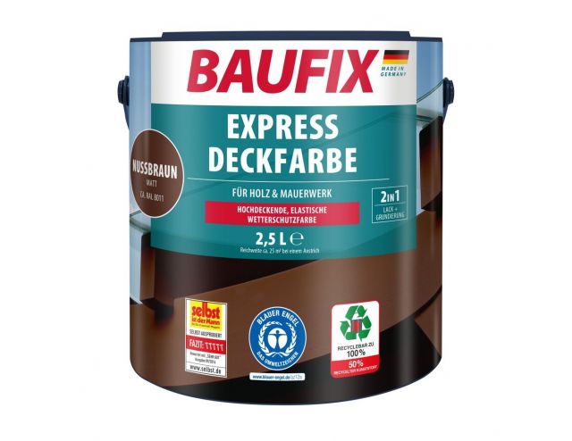 Express Dekkende lakverf notenbruin  2,5 Liter