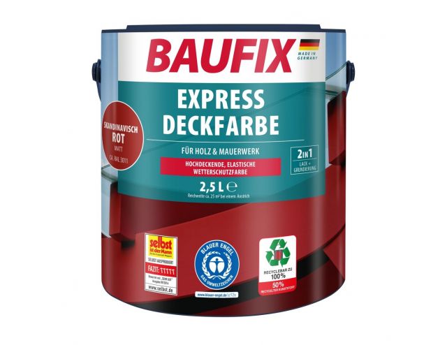 Express Dekkende lakverf  Scandinavisch rood 2,5 Liter
