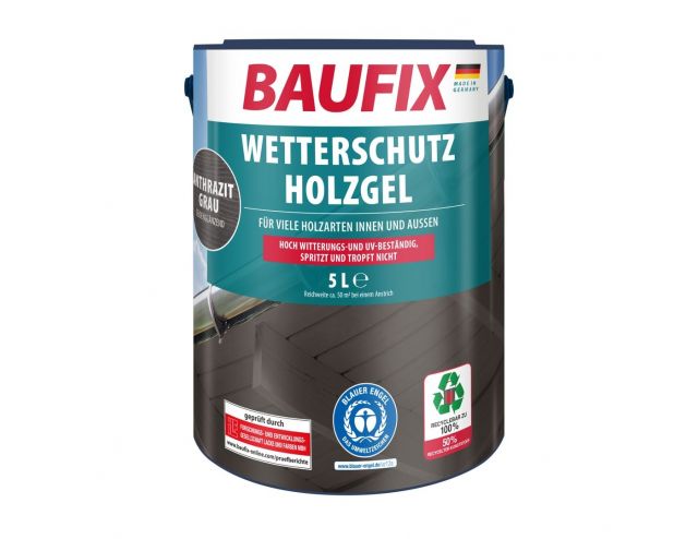 Houtbeschermende Gel- Beits antraciet grijs 5 Liter