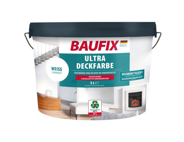 Ultra Dekkende muurverf wit 5 Liter