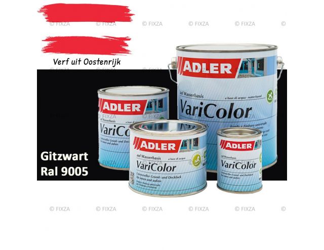 ADLER Varicolor 2in1 RAL 9005 Gitzwart – Lakverf voor op Hout, Metaal en Kunststof