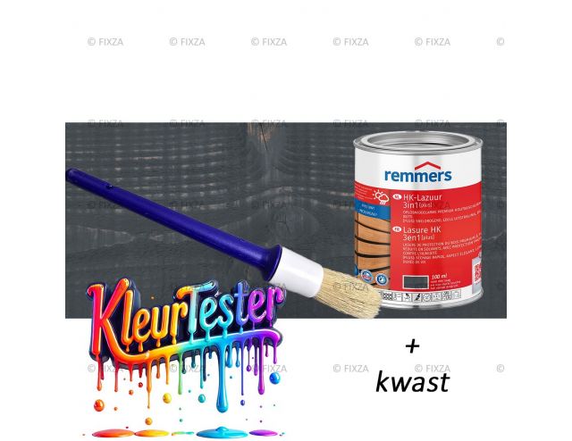 Kleurtester HK-Lazuur 3in1 Plus Houtbeits antracietgrijs, premium houtbeschermende beits 