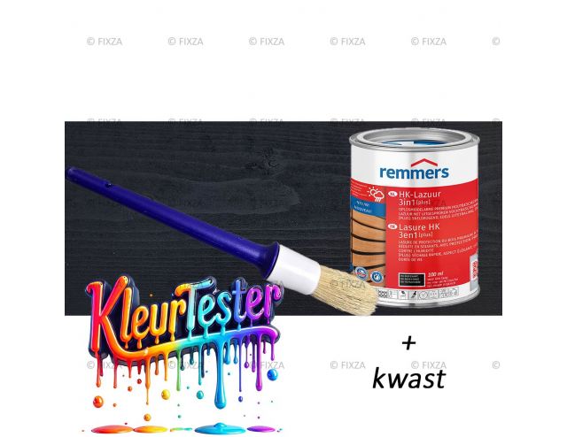 Kleurtester HK-Lazuur 3in1 Plus Houtbeits diepzwart, premium houtbeschermende beits 