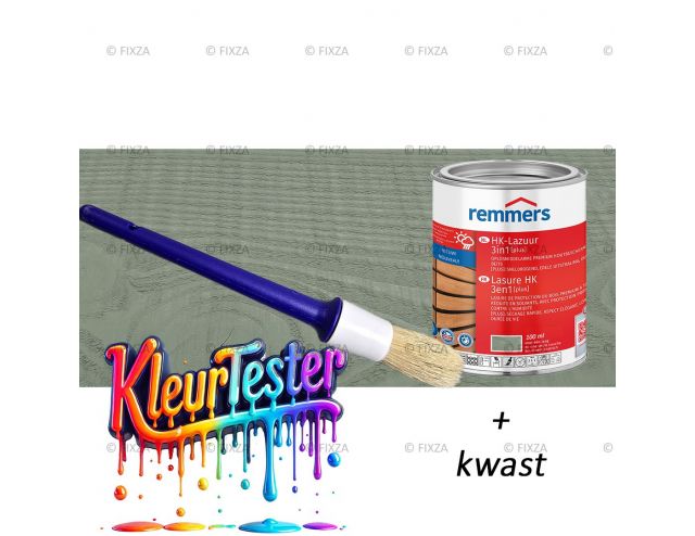 Kleurtester HK-Lazuur 3in1 Plus Houtbeits olijfgrijs, premium houtbeschermende beits 