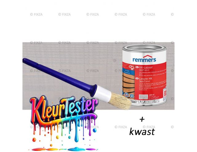 Kleurtester HK-Lazuur 3in1 Plus Houtbeits venstergrijs, premium houtbeschermende beits 