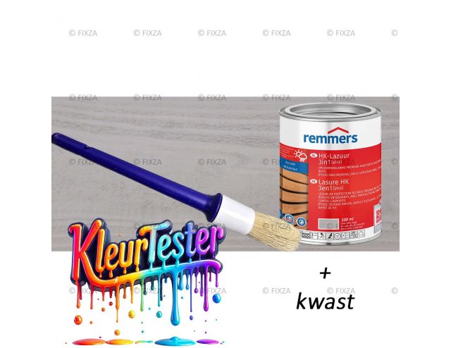 Kleurtester HK-Lazuur 3in1 Plus Houtbeits watergrijs, premium houtbeschermende beits 