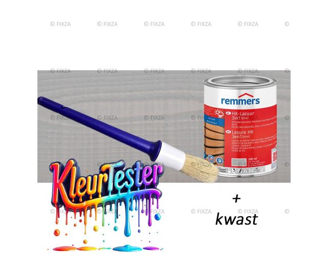 Kleurtester HK-Lazuur 3in1 Plus Houtbeits zilvergrijs, premium houtbeschermende beits 