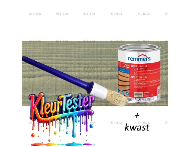 Kleurtester HK-Lazuur 3in1 Plus Houtbeits zoutgroen, premium houtbeschermende beits 