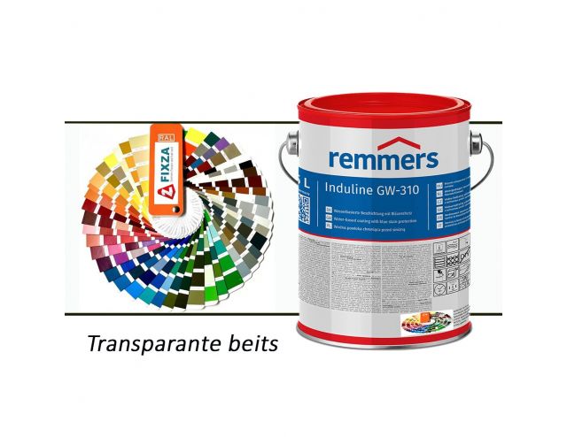 Induline GW-310 Houtbeits Transparant RAL kleuren, watergedragen houtbeschermende beits 
