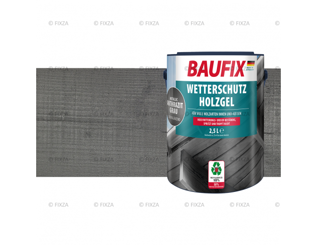 Houtbeschermende Gel- Beits antraciet grijs Metallic 2,5 Liter