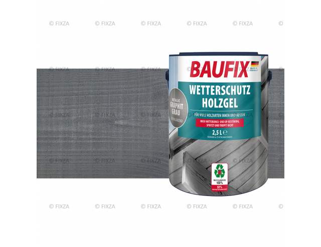 Houtbeschermende Gel- Beits grafietgrijs Metallic 2,5 Liter