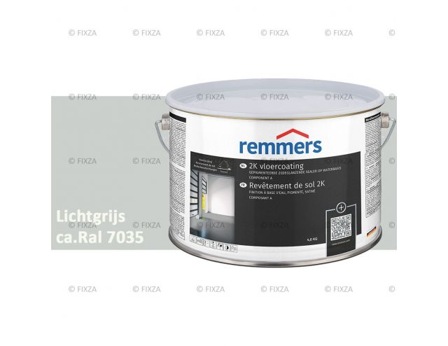 2K Vloercoating lichtgrijs, een watergedragen zijdeglanzende 2K epoxy-coating