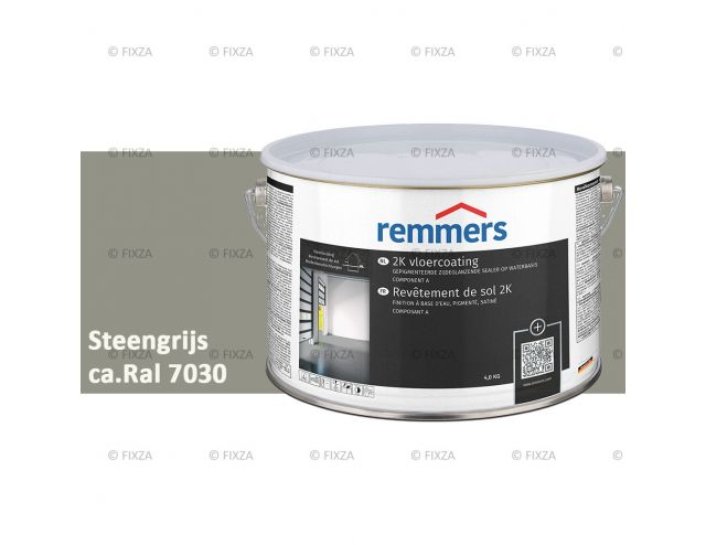 2K Vloercoating steengrijs, een watergedragen zijdeglanzende 2K epoxy-coating