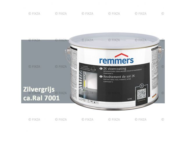 2K Vloercoating zilvergrijs, een watergedragen zijdeglanzende 2K epoxy-coating