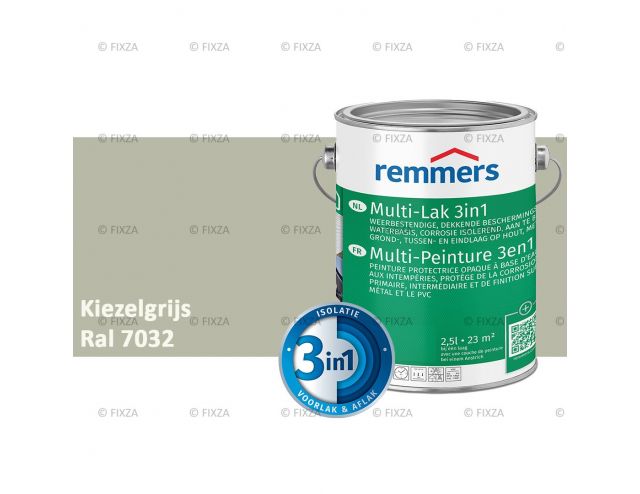 Multi- Lak 3in1 RAL 7032 Kiezelgrijs - lakverf voor Hout, Metaal en Kunststof