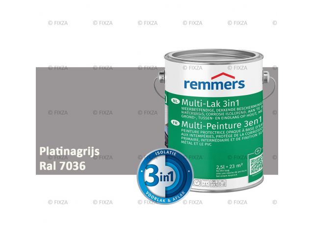 Multi- Lak 3in1 RAL 7036 Platinagrijs - lakverf voor Hout, Metaal en Kunststof