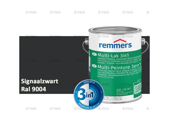 Multi- Lak 3in1 RAL 9004 Signaalzwart - lakverf voor Hout, Metaal en Kunststof