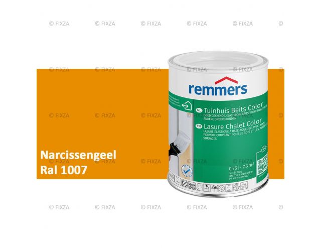 Tuinhuis beits Color RAL 1007 Narcissengeel, voor Hout, Metaal en Kunststof