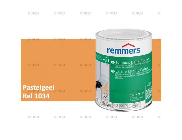 Tuinhuis beits Color RAL 1034 Pastelgeel, voor Hout, Metaal en Kunststof