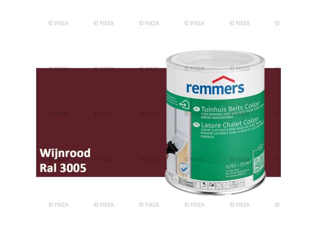 Tuinhuis beits Color RAL 3005 Wijnrood, voor Hout, Metaal en Kunststof
