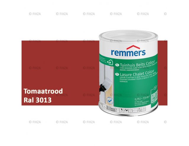 Tuinhuis beits Color RAL 3013 Tomaatrood, voor Hout, Metaal en Kunststof