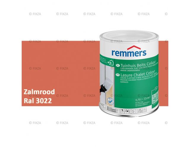Tuinhuis beits Color RAL 3022 Zalmrood, voor Hout, Metaal en Kunststof