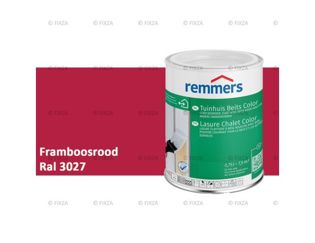 Tuinhuis beits Color RAL 3027 Framboosrood, voor Hout, Metaal en Kunststof