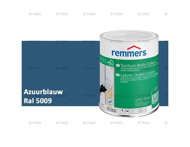 Tuinhuis beits Color RAL 5009 Azuurblauw, voor Hout, Metaal en Kunststof