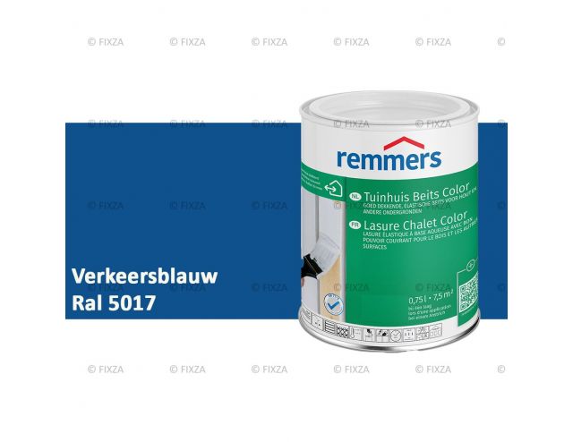 Tuinhuis beits Color RAL 5017 Verkeersblauw, voor Hout, Metaal en Kunststof