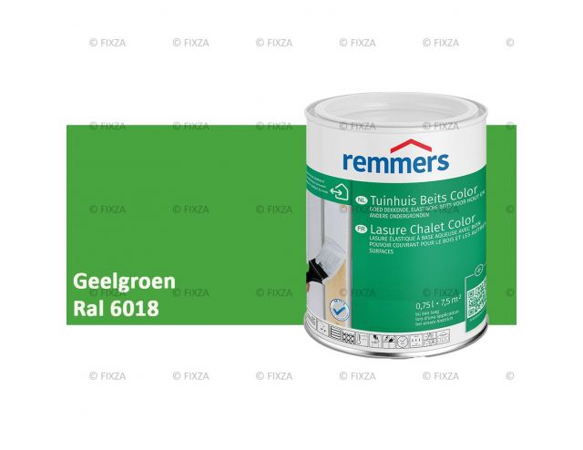 Tuinhuis beits Color RAL 6018 Geelgroen voor Hout, Metaal en Kunststof
