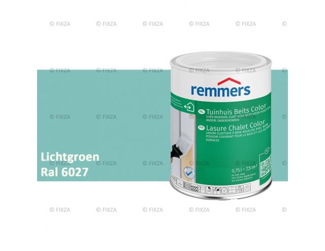 Tuinhuis beits Color RAL 6027 Lichtgroen, voor Hout, Metaal en Kunststof