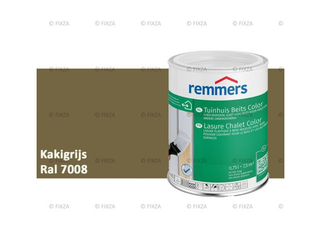 Tuinhuis beits Color RAL 7008 Kakigrijs, voor Hout, Metaal en Kunststof