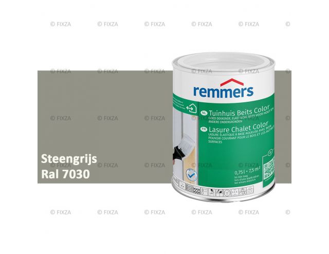 Tuinhuis beits Color RAL 7030 Steengrijs, voor Hout, Metaal en Kunststof