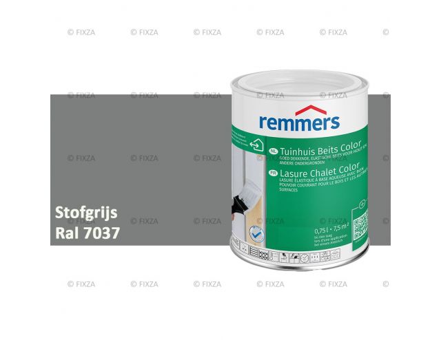 Tuinhuis beits Color RAL 7037 Stofgrijs, voor Hout, Metaal en Kunststof