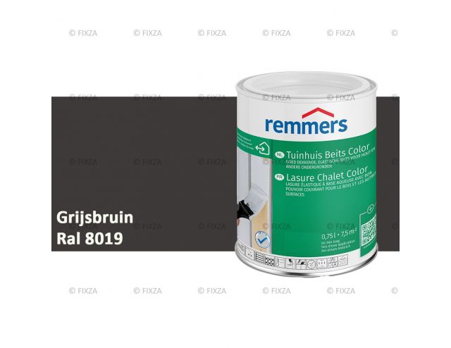 Tuinhuis beits Color RAL 8019 Grijsbruin, voor Hout, Metaal en Kunststof
