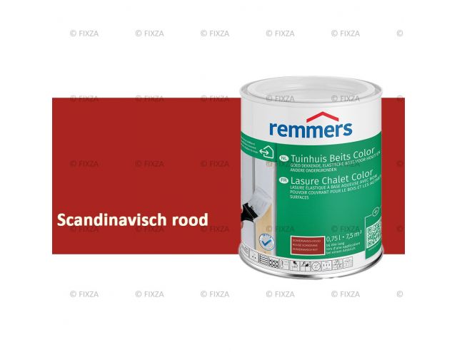 Tuinhuis beits Color Scandinavisch Rood, voor Hout, Metaal en Kunststof