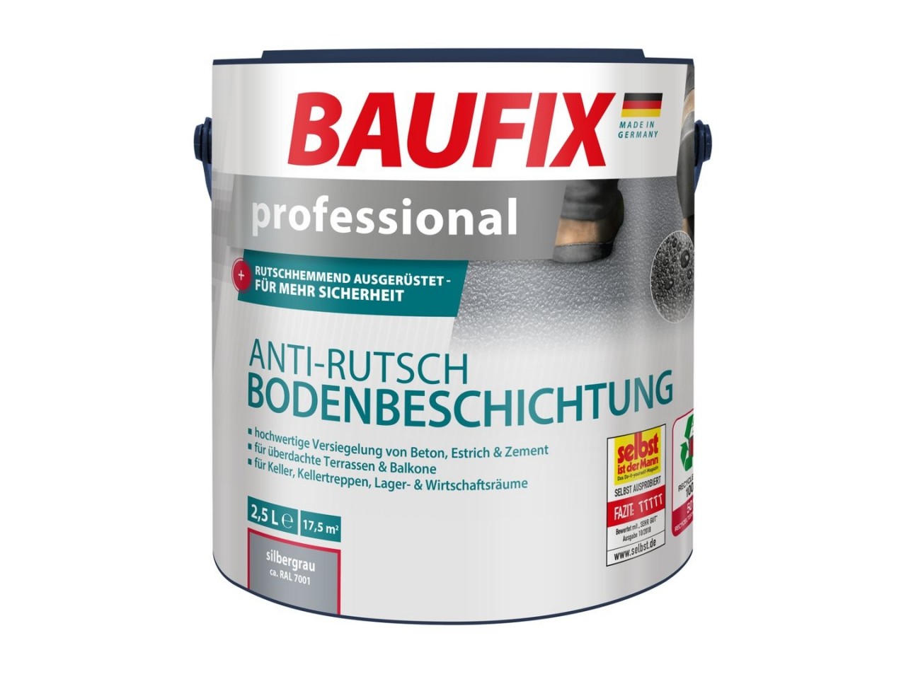 Antislip vloercoating zilvergrijs 2,5 Liter