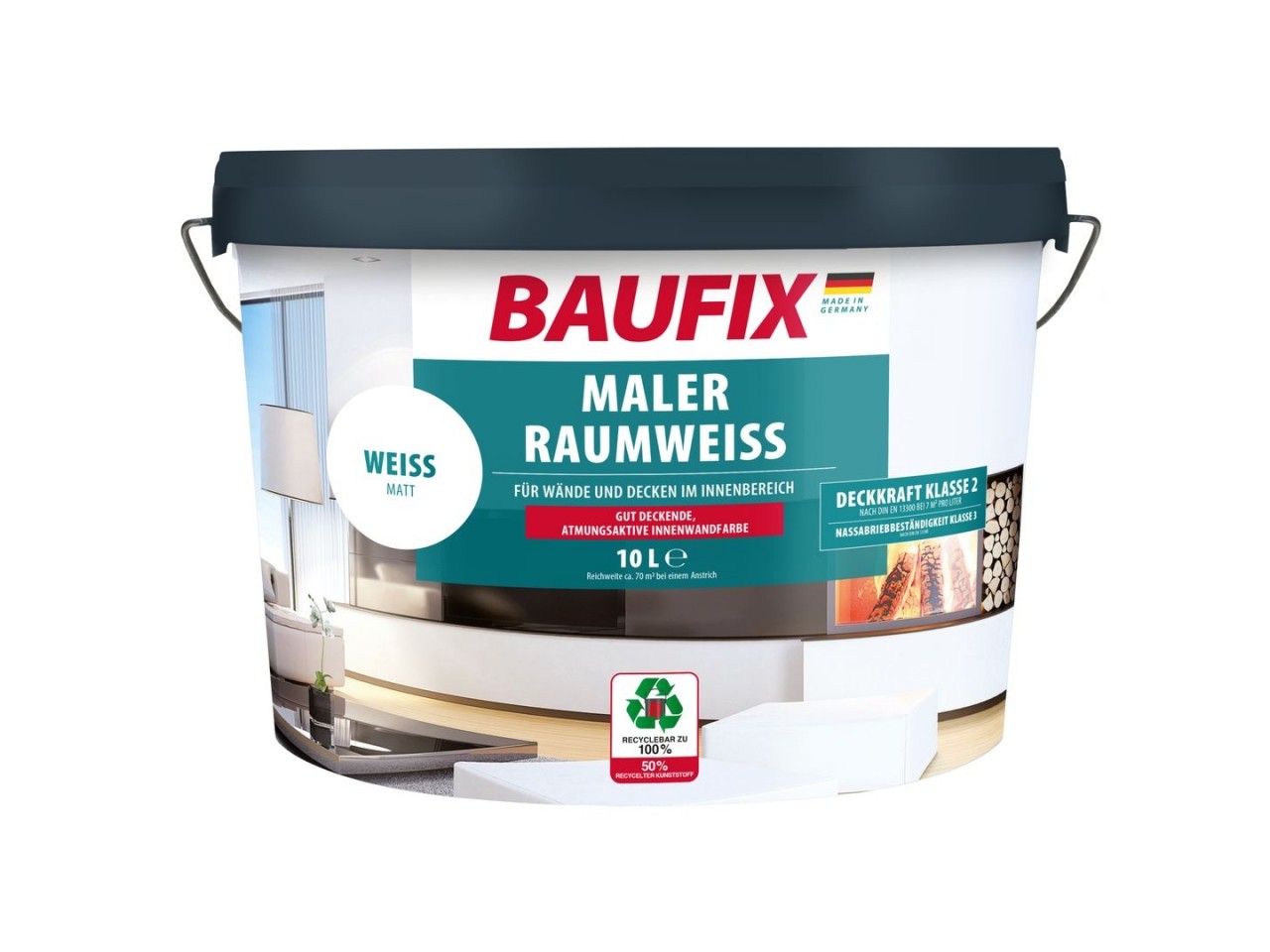 Decorators’ White Paint muurverf set 1 wit 10 Liter
