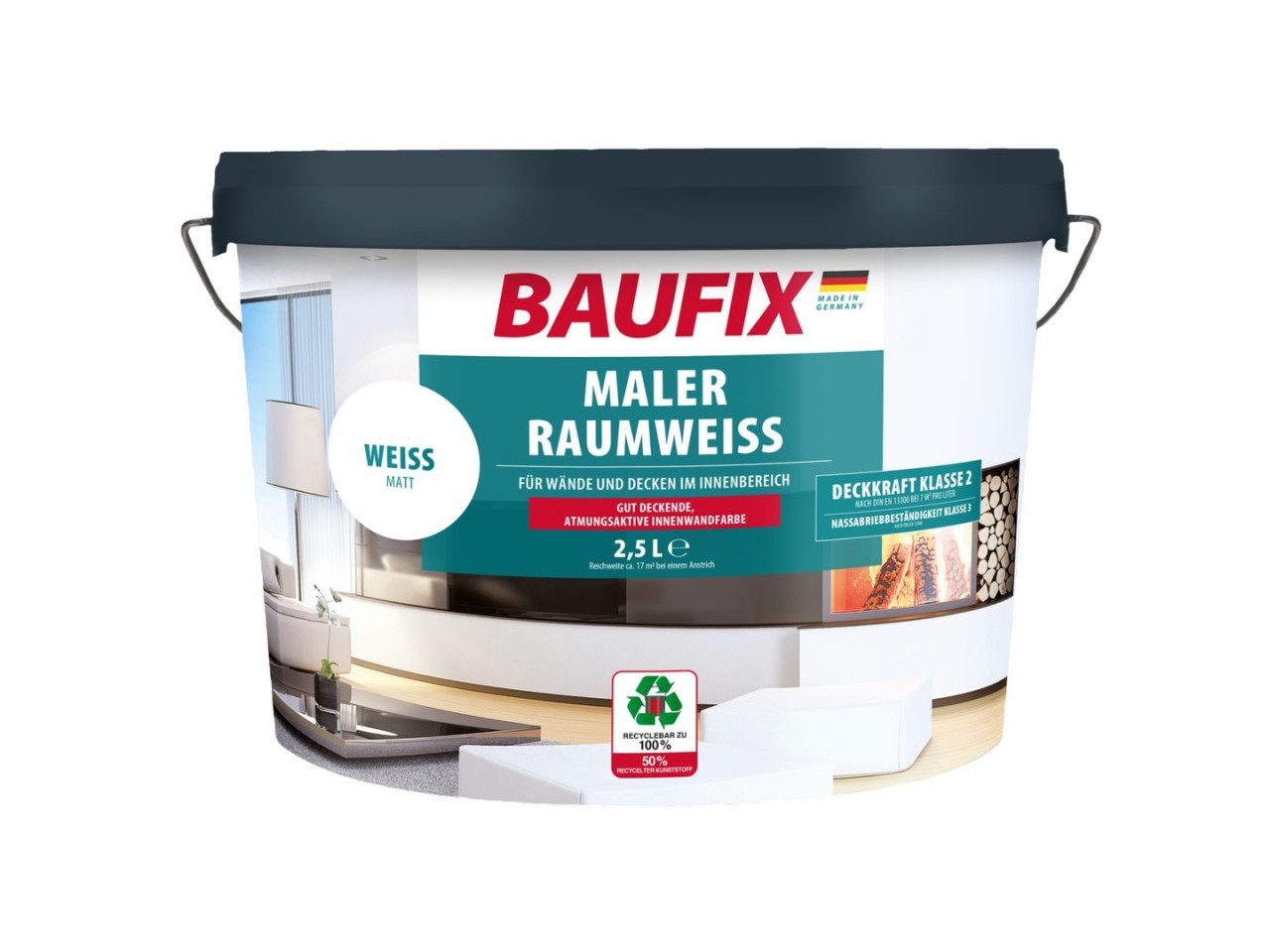 Decorators’ White Paint muurverf wit  2,5 Liter