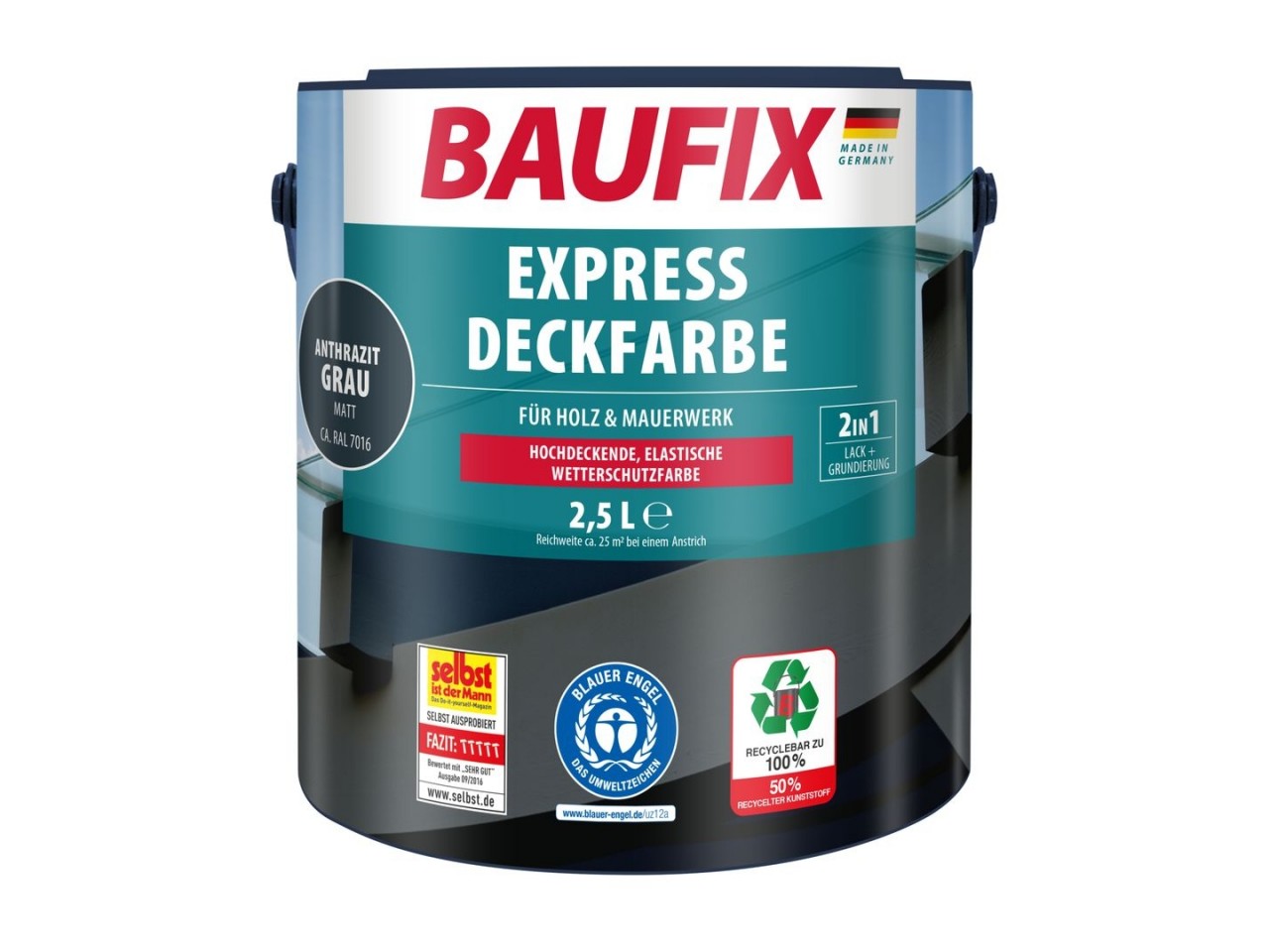 Express Dekkende lakverf antraciet grijs 2,5 Liter