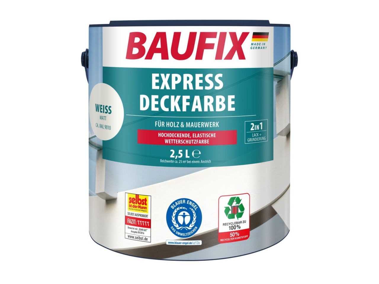 Express Dekkende lakverf wit 2,5 Liter