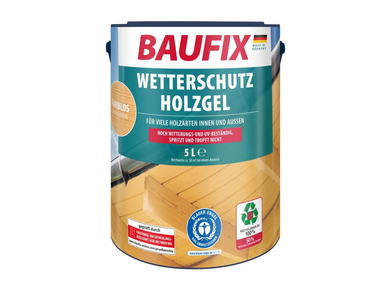 Houtbeschermende Gel- Beits kleurloos 5 Liter