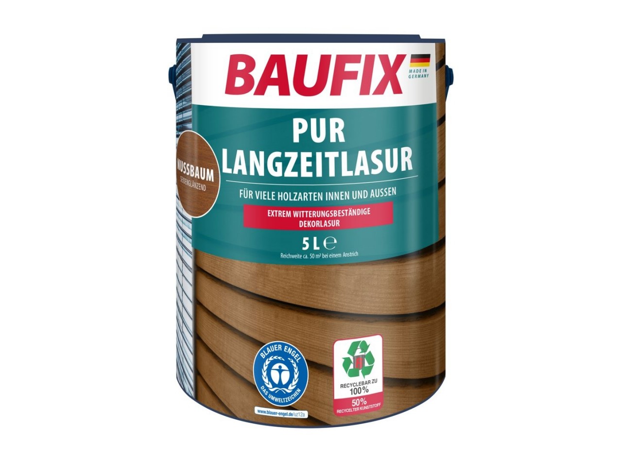 PUR Houtbeits notenbruin 5 Liter