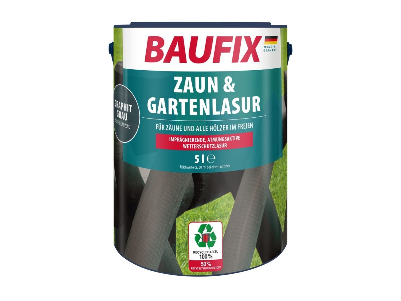 Schutting en Tuinbeits grafietgrijs 5 Liter